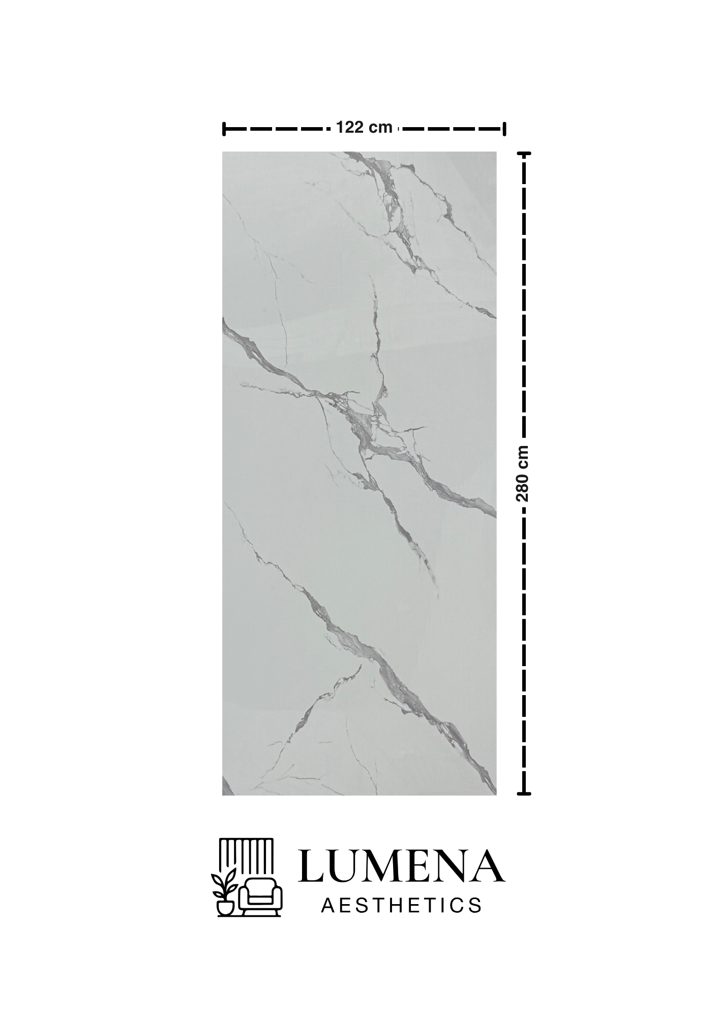 Wandpaneel "White Diagonal" - Weiße Marmoroptik mit Grauakzenten