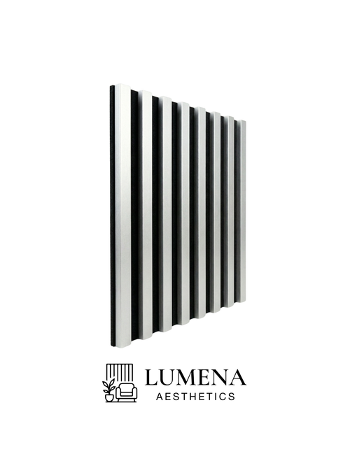 Akustikpaneel "Clean Silver" - Edles Silber