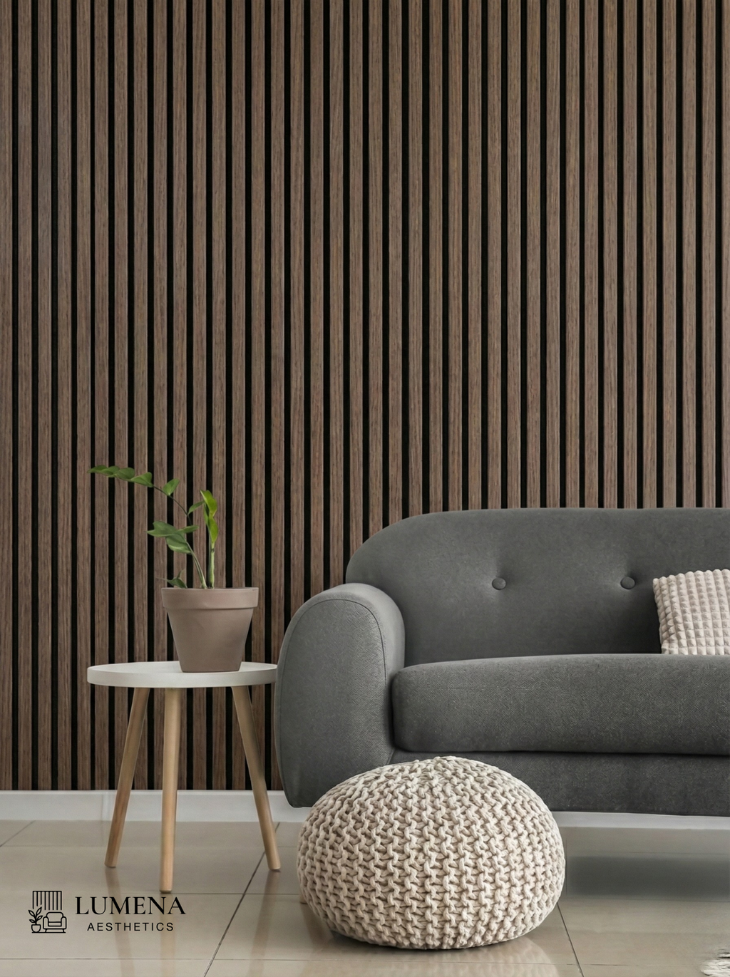 Akustikpaneel "Dark Walnut" - Edles Walnussbraun