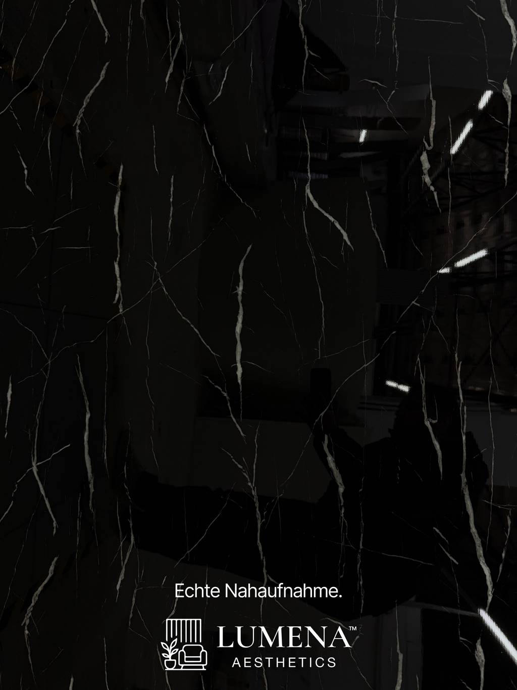 Wandpaneel "Black Marmor" - Schwarze Marmoroptik