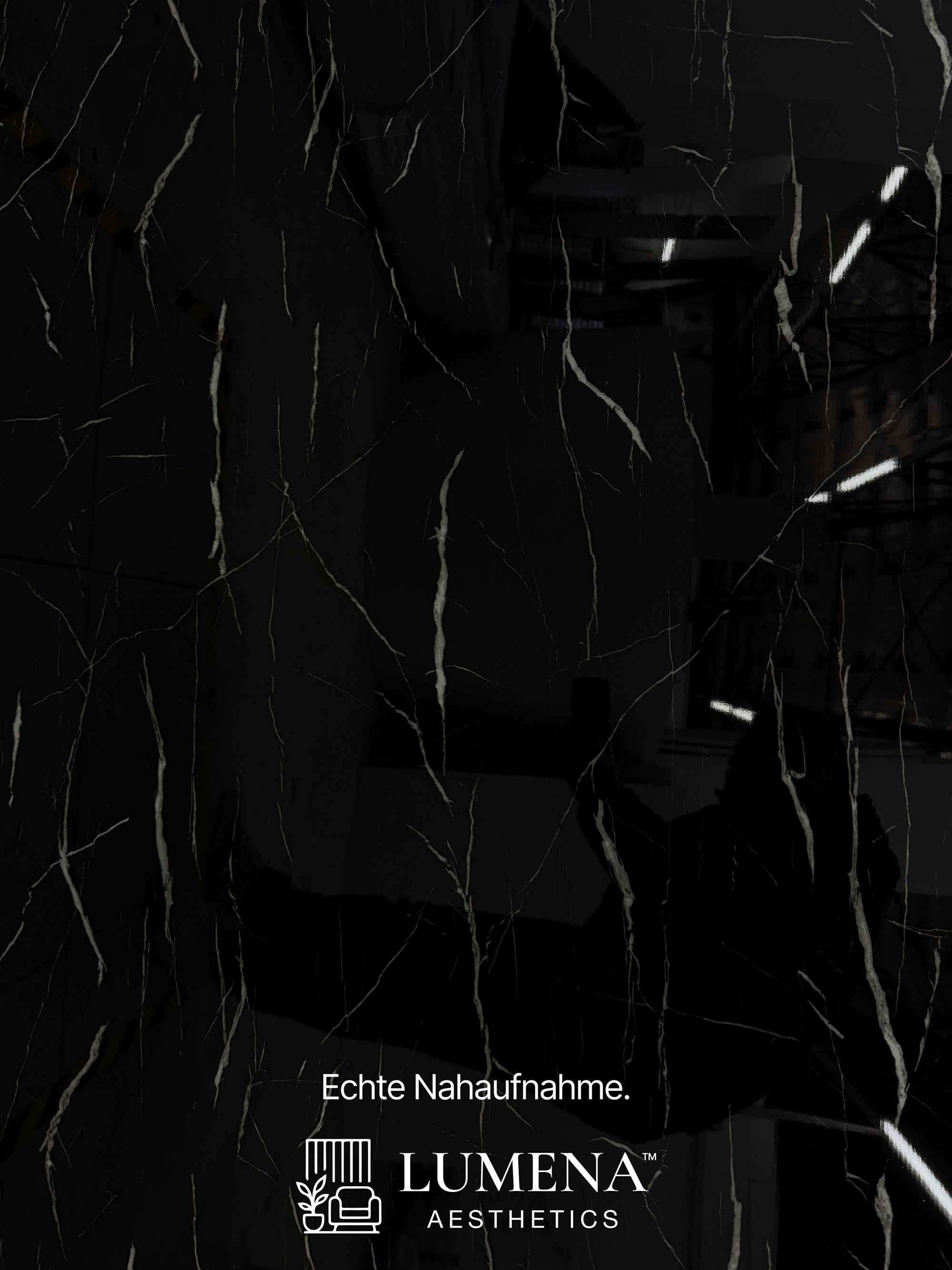 Wandpaneel "Black Marmor" - Schwarze Marmoroptik