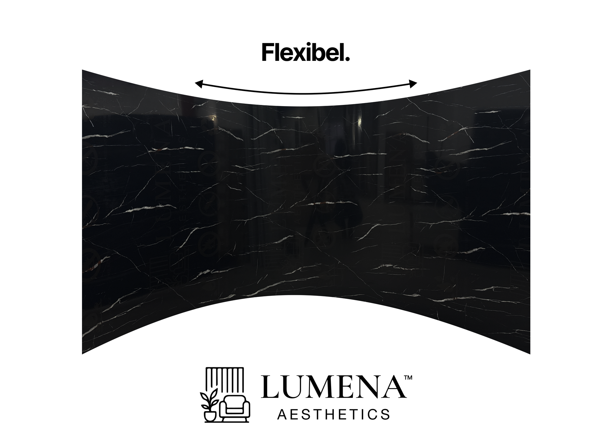 Wandpaneel "Black Marmor" - Schwarze Marmoroptik