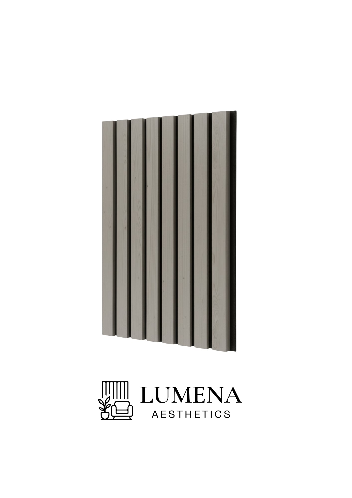 Akustikpaneel "Bambusgrau" - Grau