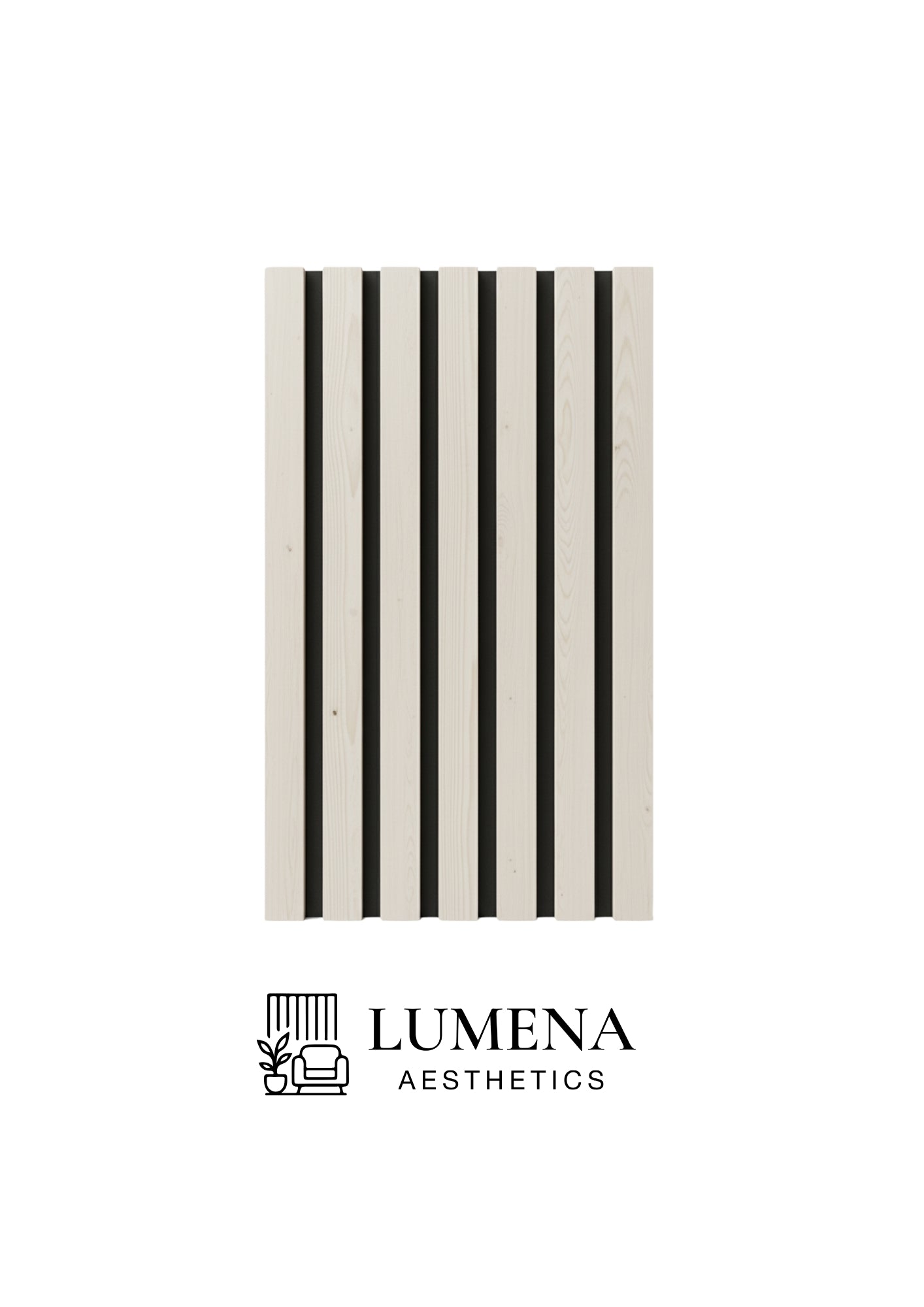 Akustikpaneel "Weißholz" - Edles Weiß