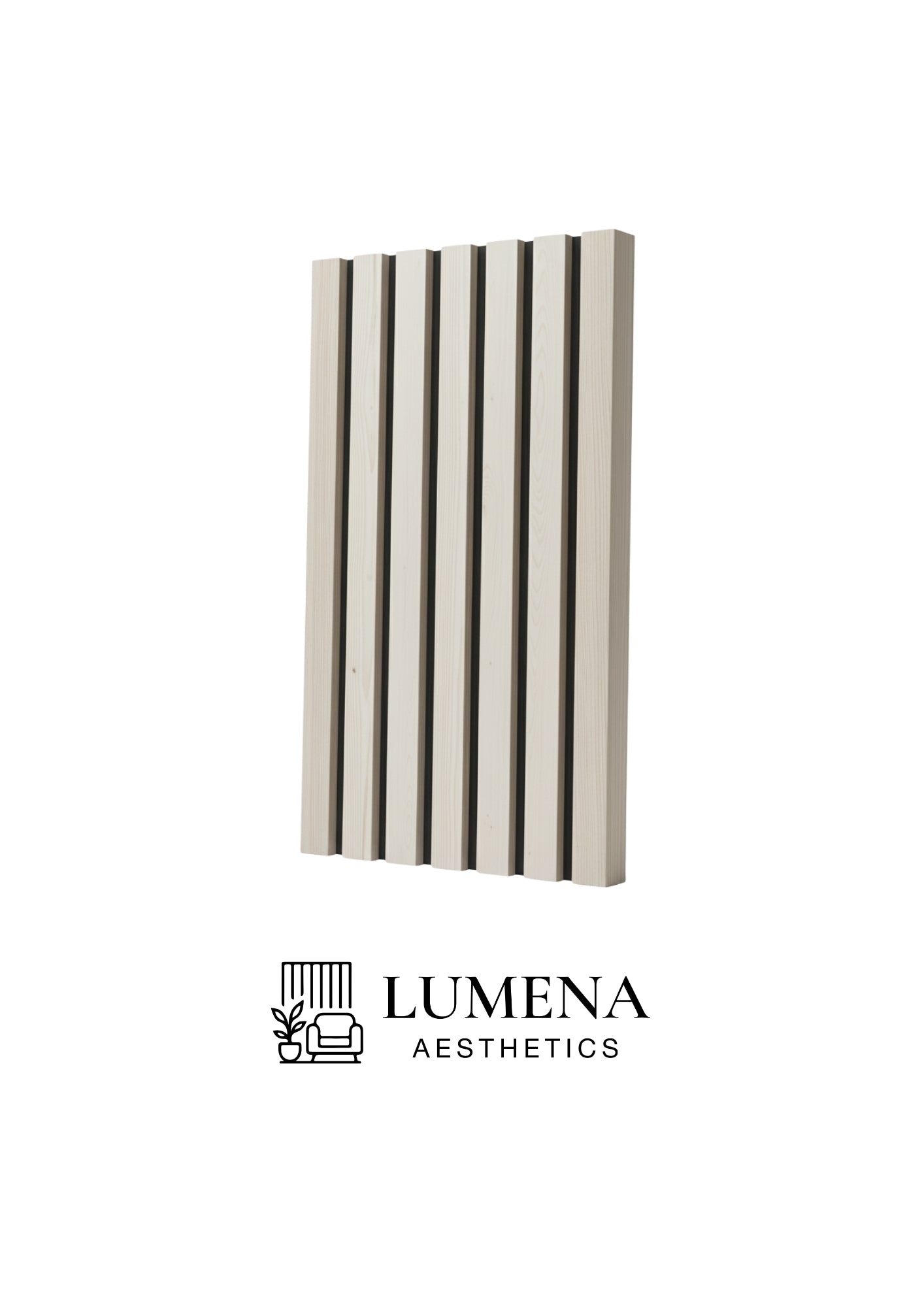 Akustikpaneel "Weißholz" - Edles Weiß