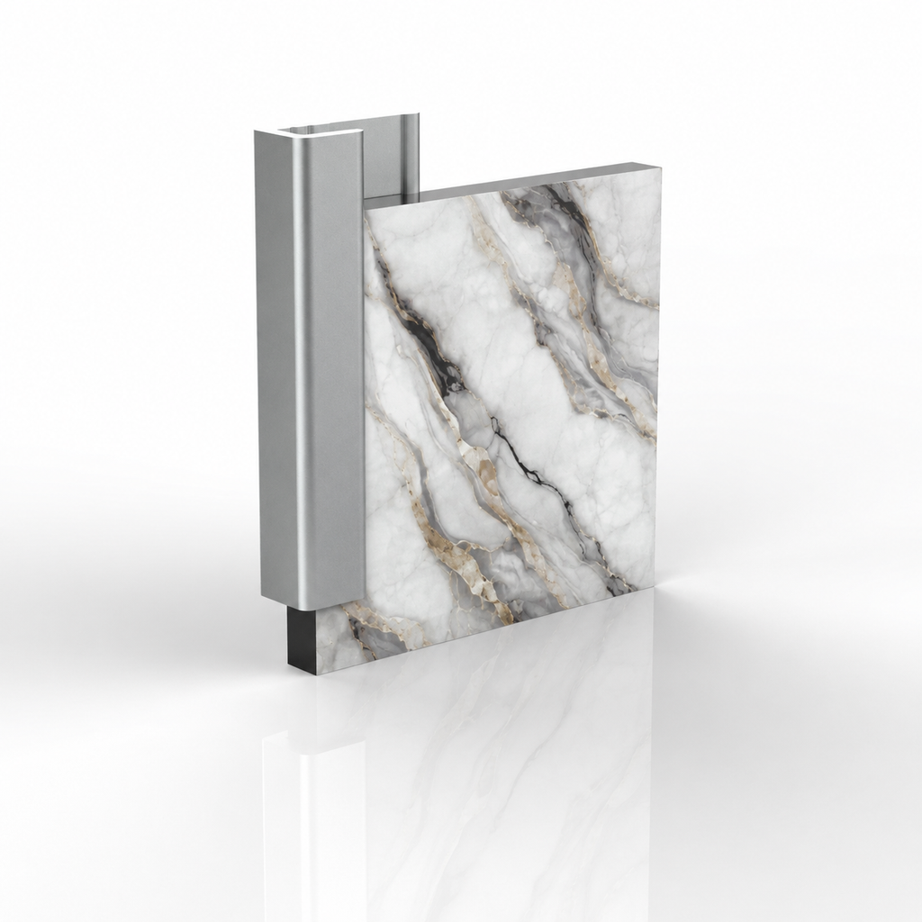 Lumena Aesthetics Abschlussleiste – Aluminium für 2,5-mm-Wandpaneele, 3 m