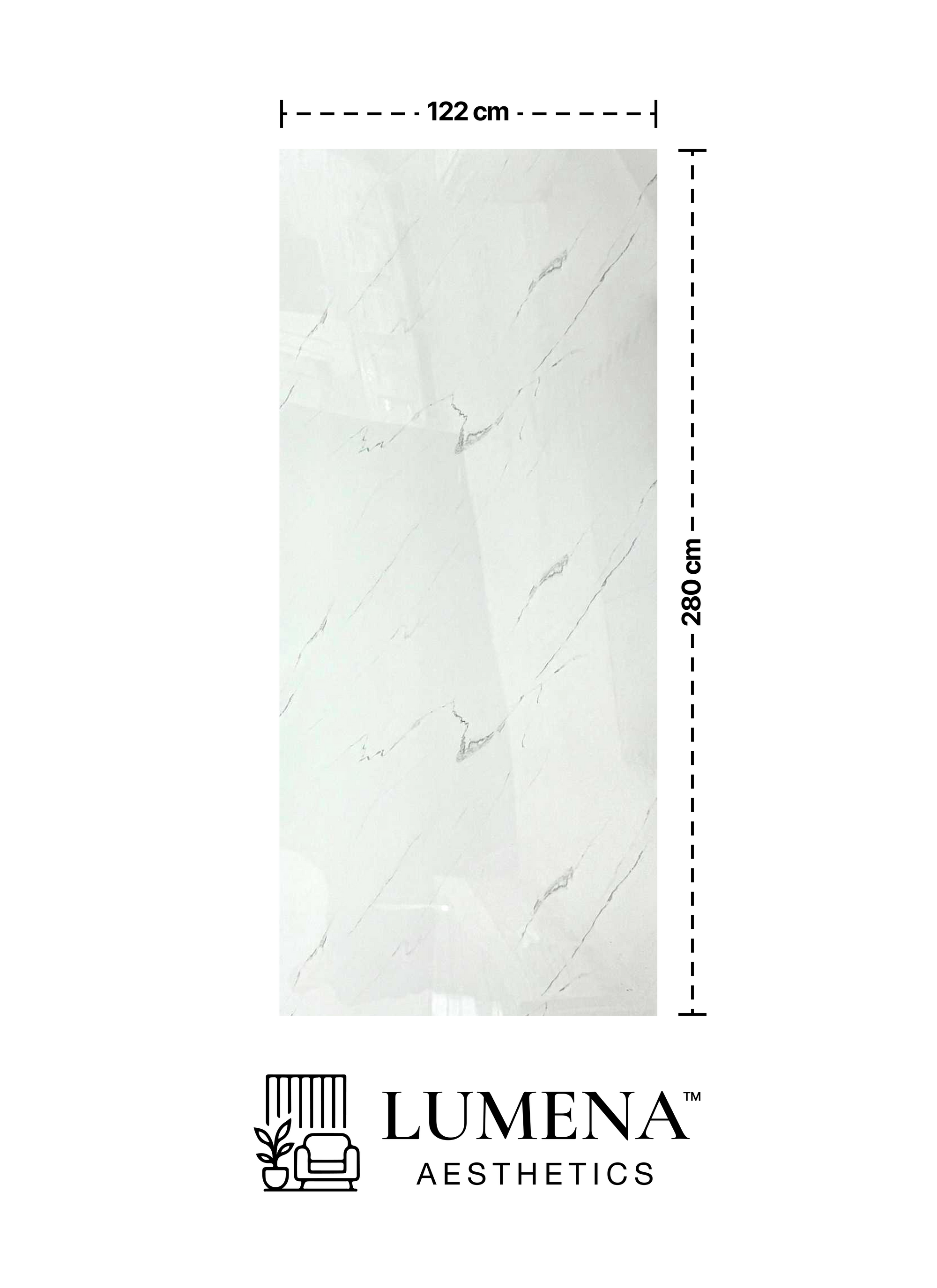 Wandpaneel "Off-White" - Weißgraue Marmoroptik