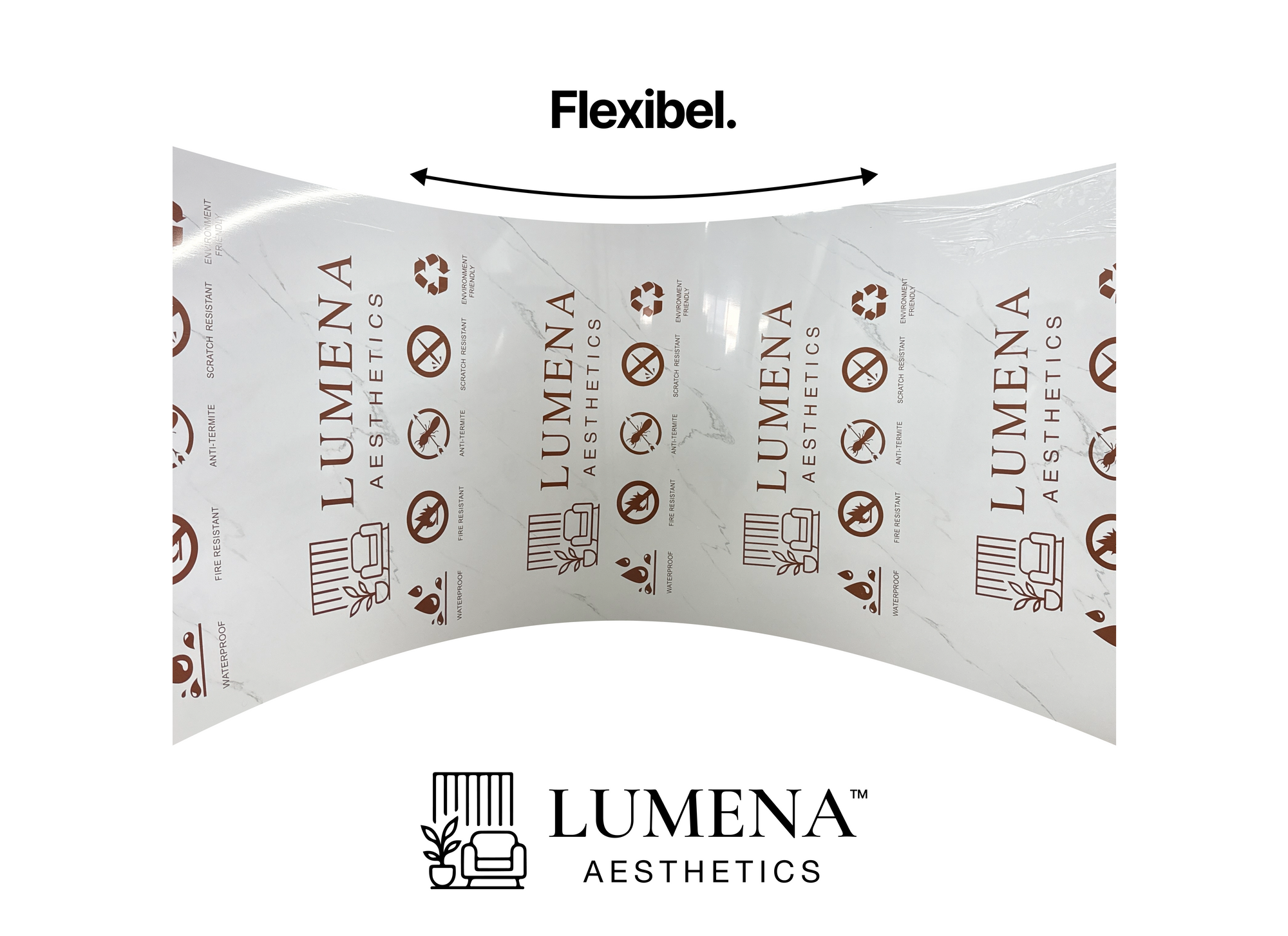 Wandpaneel "Off-White" - Weißgraue Marmoroptik