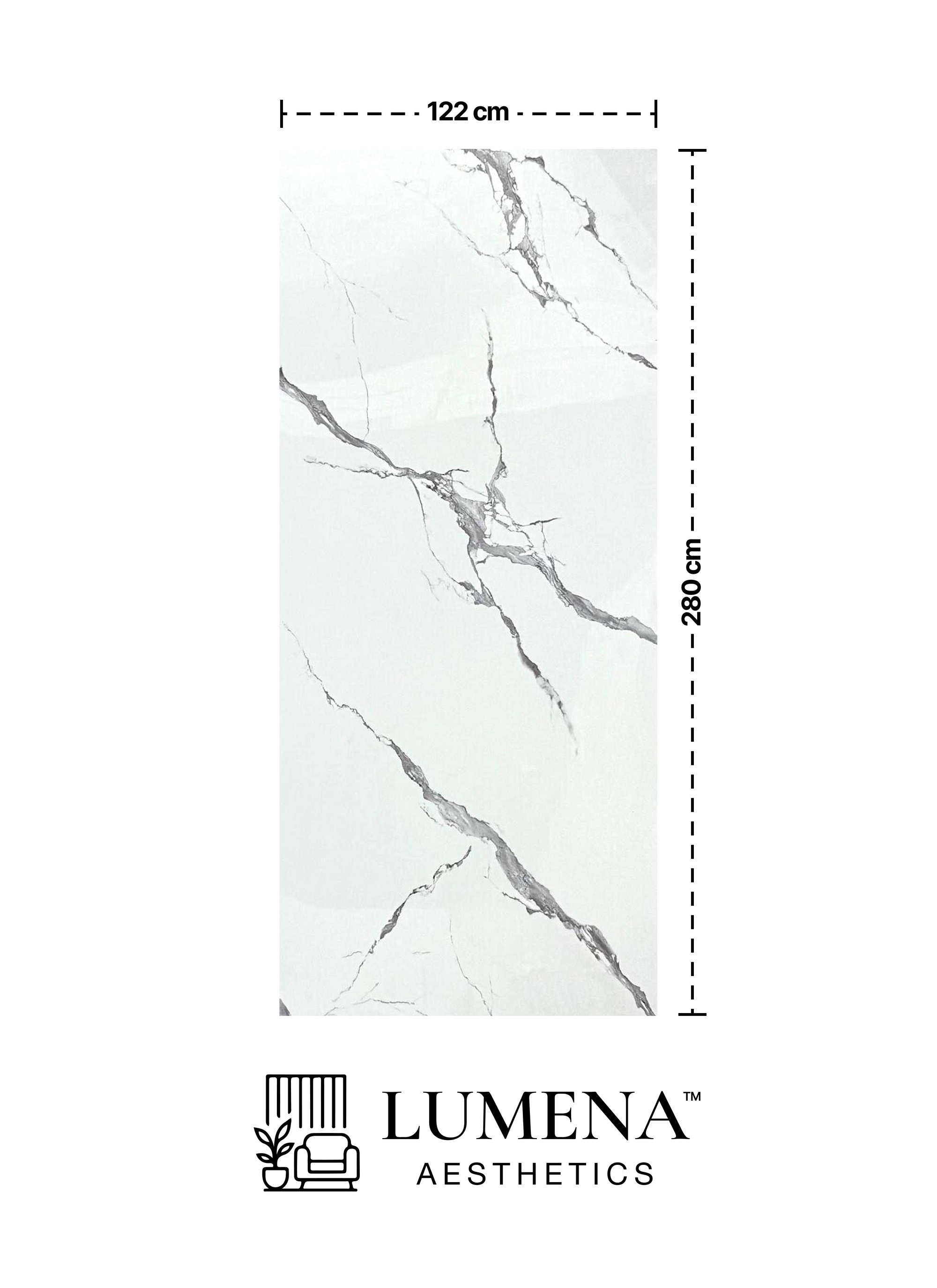 Wandpaneel "White Diagonal" - Weiße Marmoroptik mit Grauakzenten